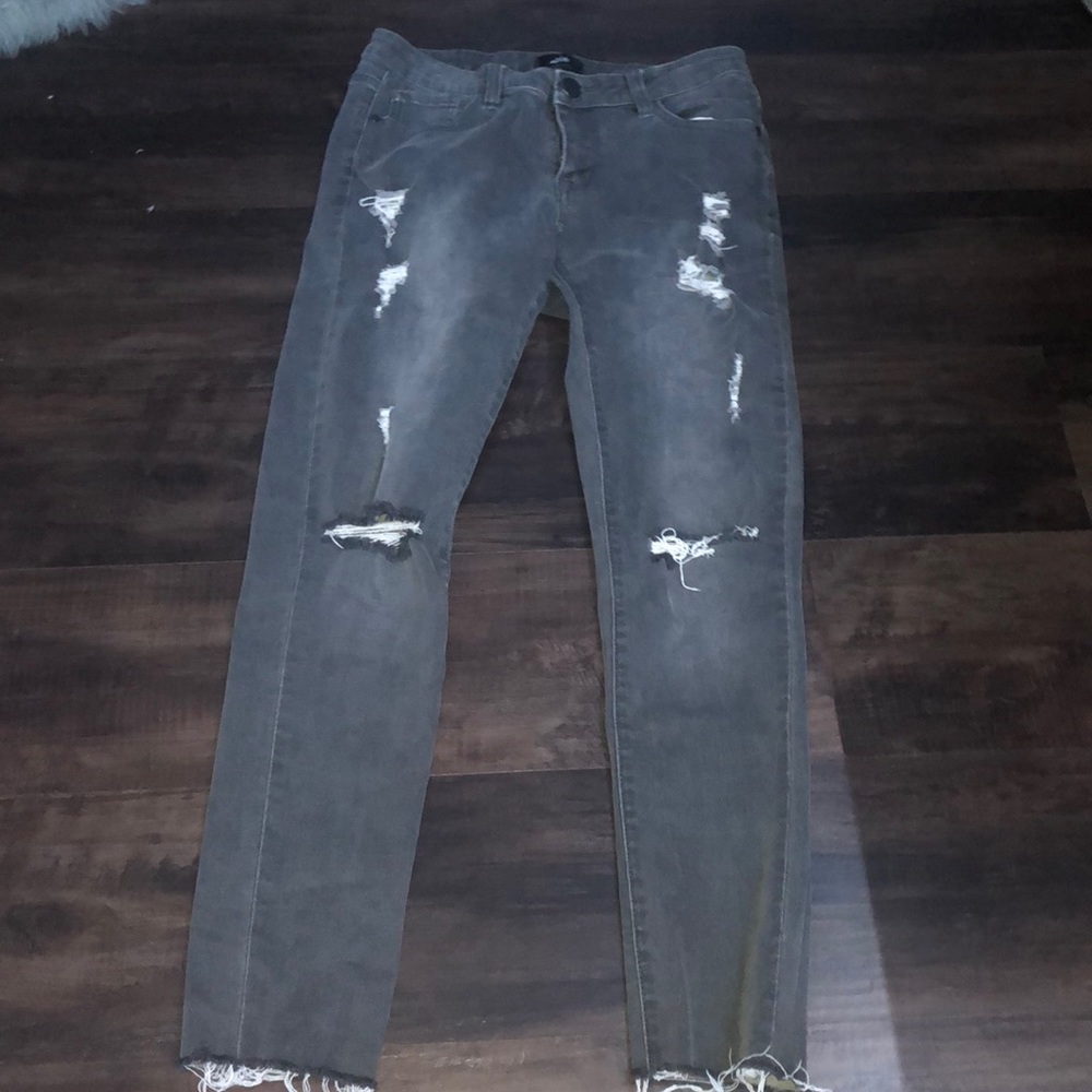 Grey Ripped Jeans